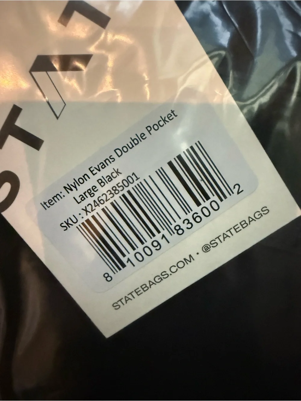 STATE Evans Double Pocket Large Backpack - Black NWT